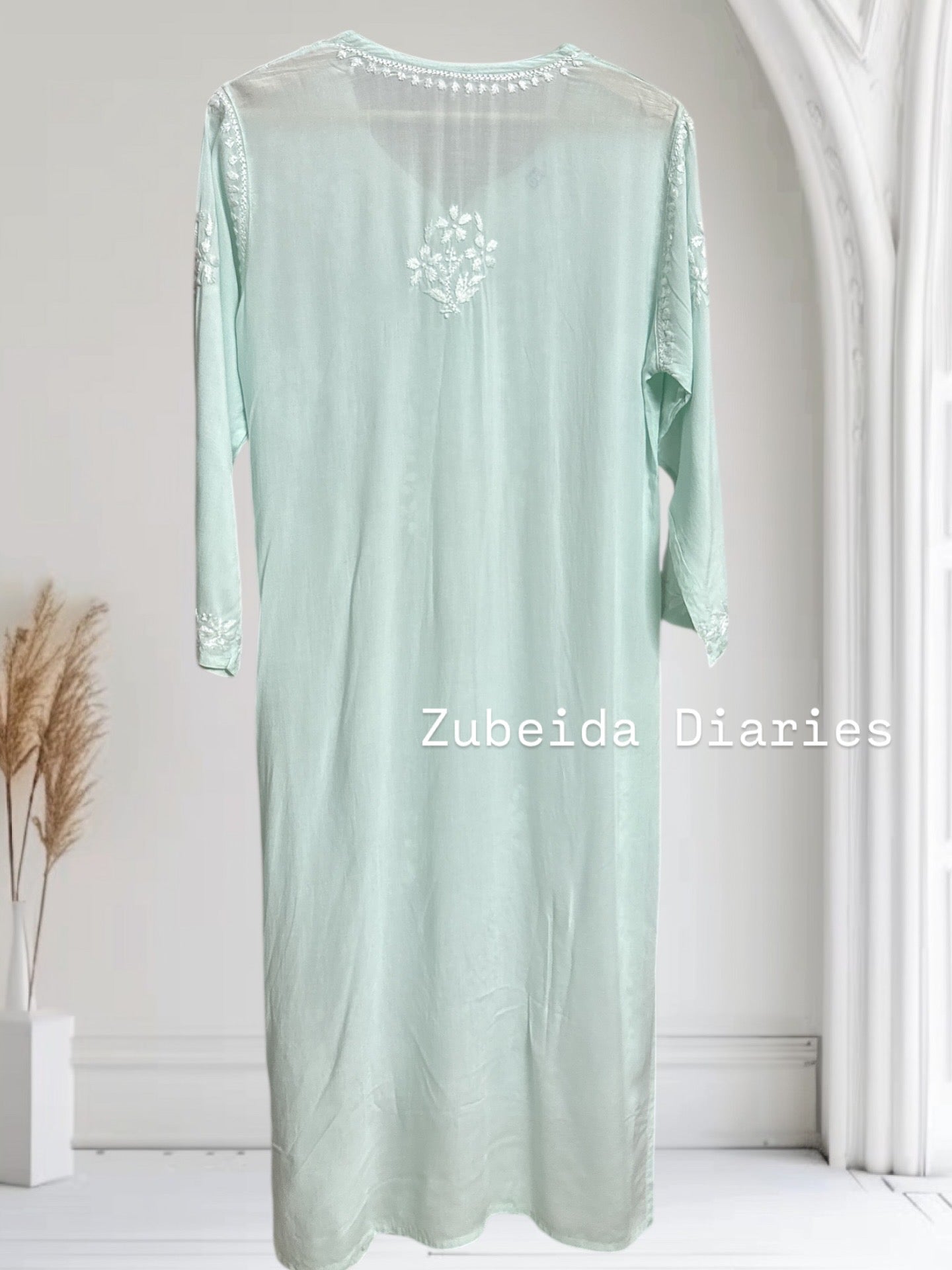 Nazakat Modal Kurta~Pastel Mint
