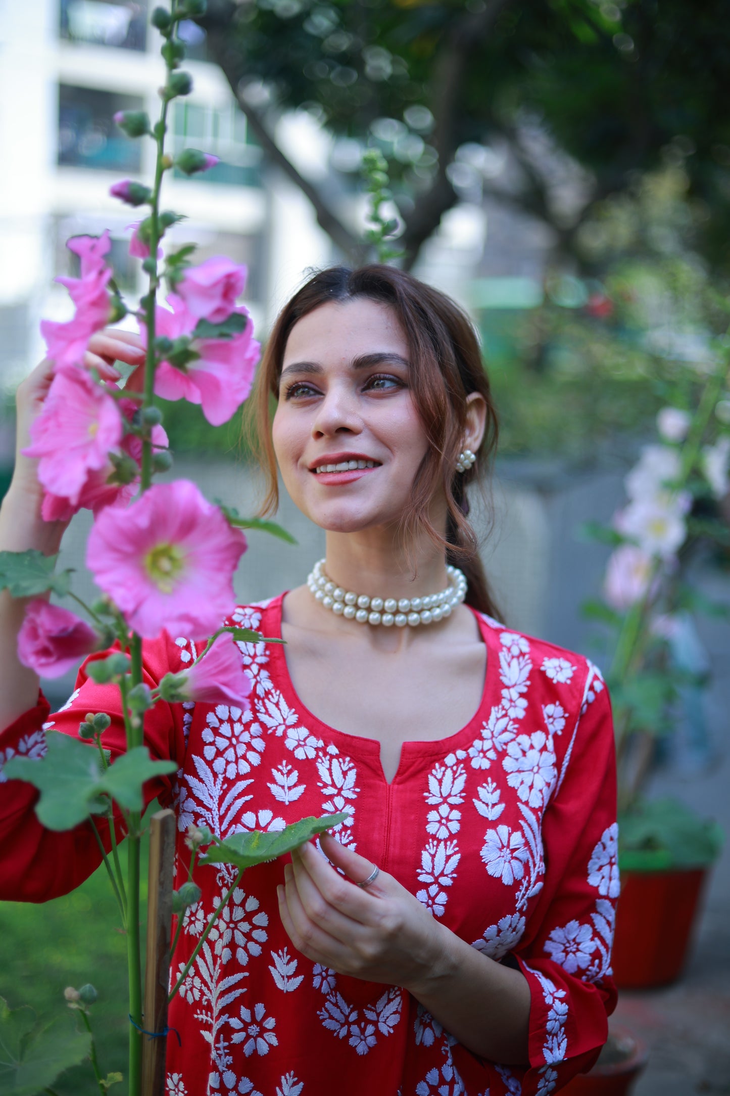 Hot Pink ~ Rayon Kurta Palazzo Set