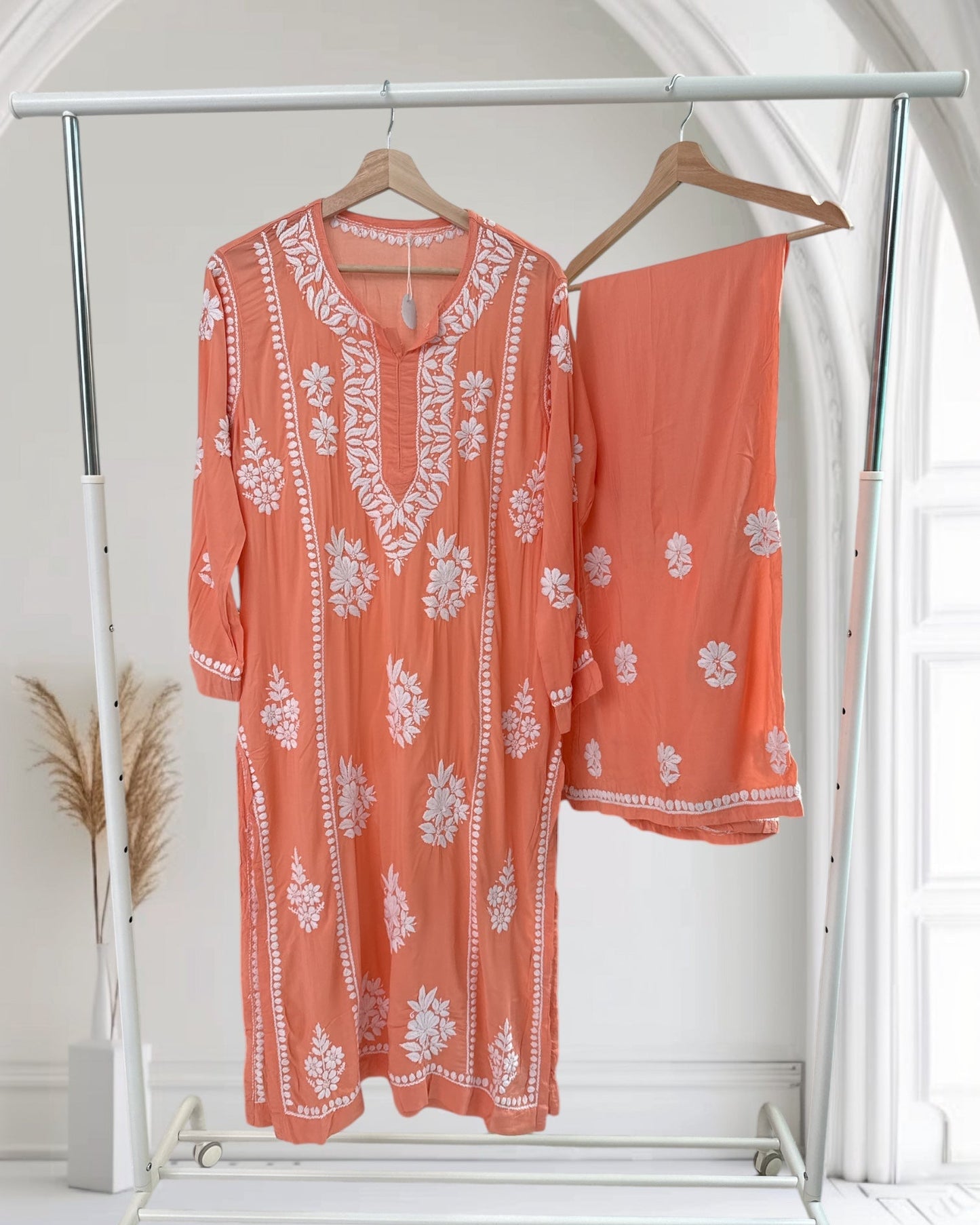 Orangish Peach Modal Palazzo Set