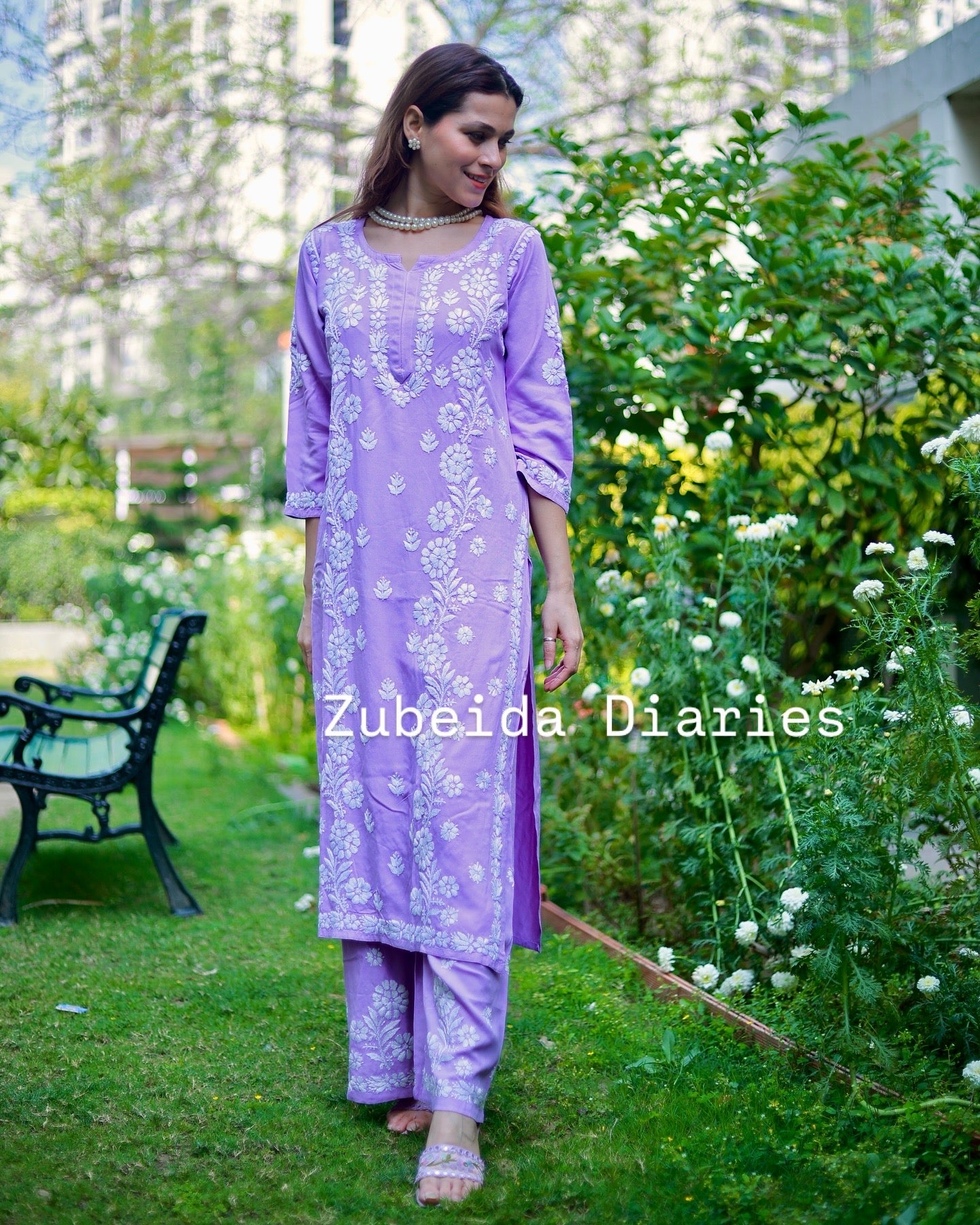 Lavender ~ Rayon Kurta Palazzo Set
