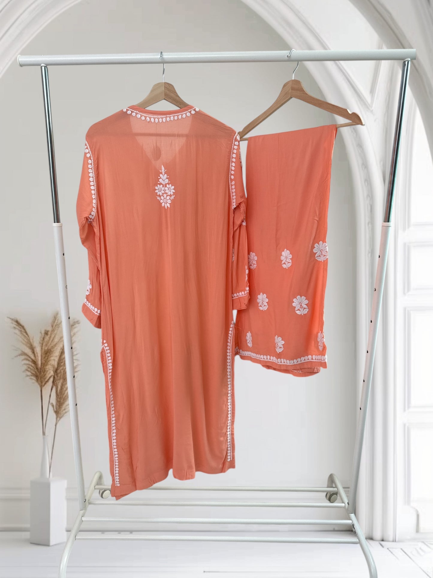 Orangish Peach Modal Palazzo Set