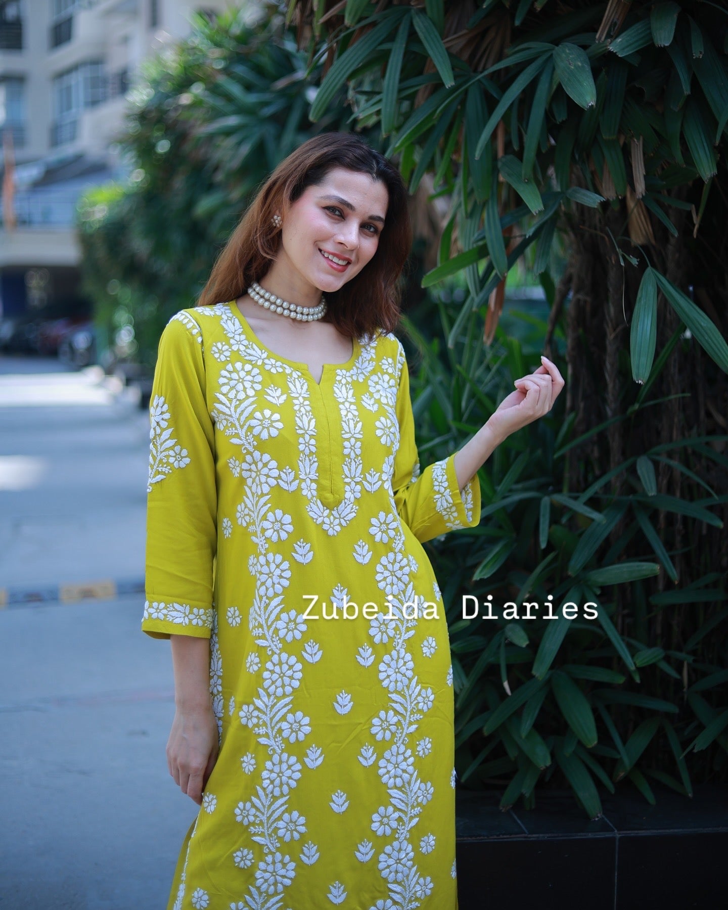 Lime Green ~ Rayon Kurta Palazzo Set