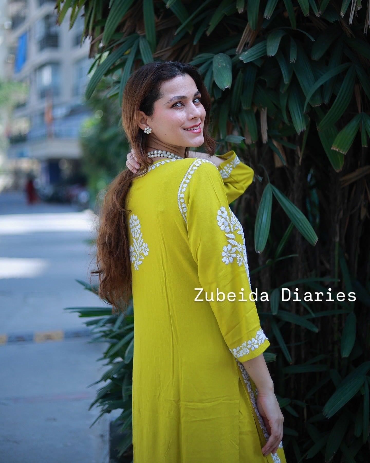 Lime Green ~ Rayon Kurta Palazzo Set