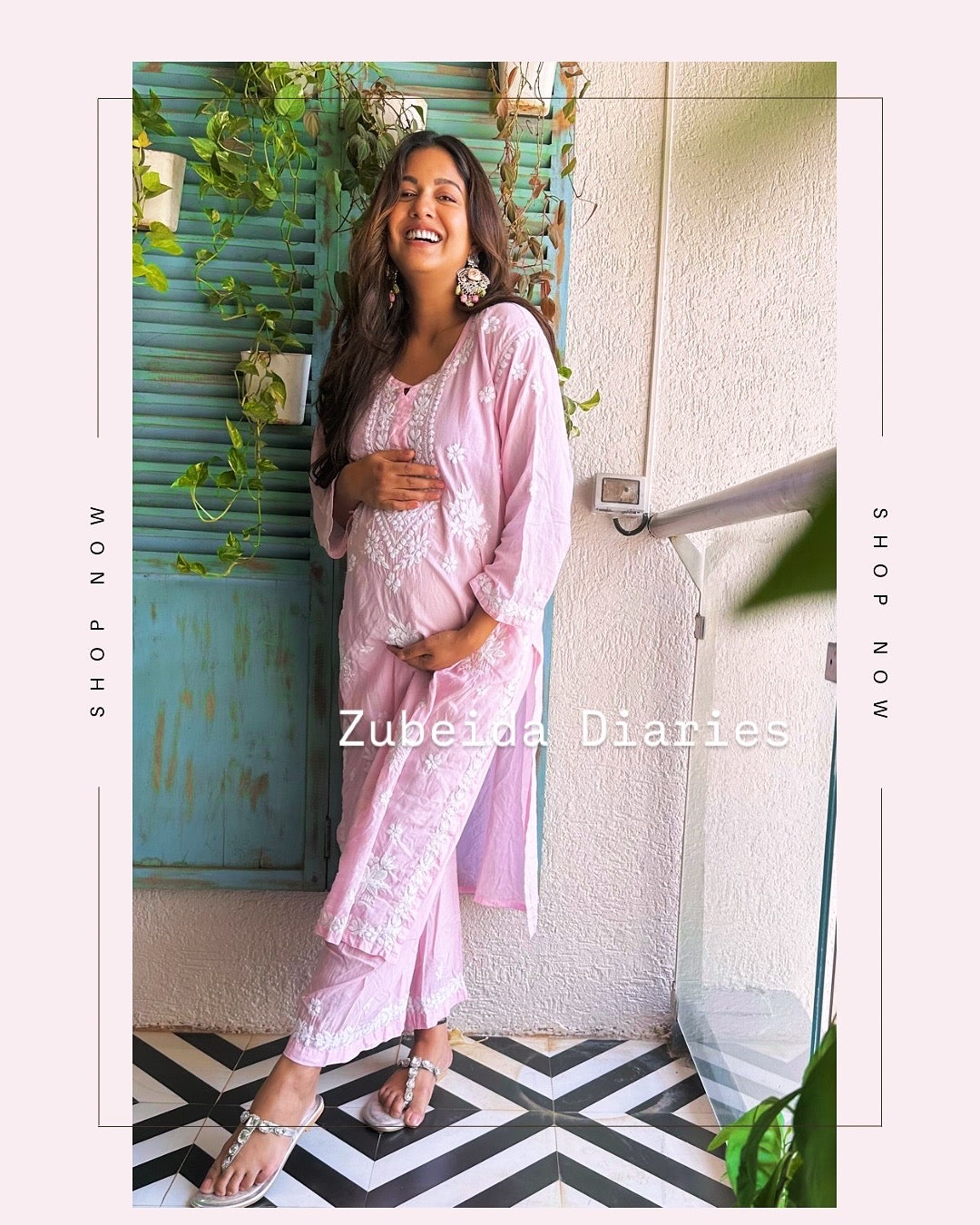 Ishita Dutta in Nazneen Modal hand embroidered set