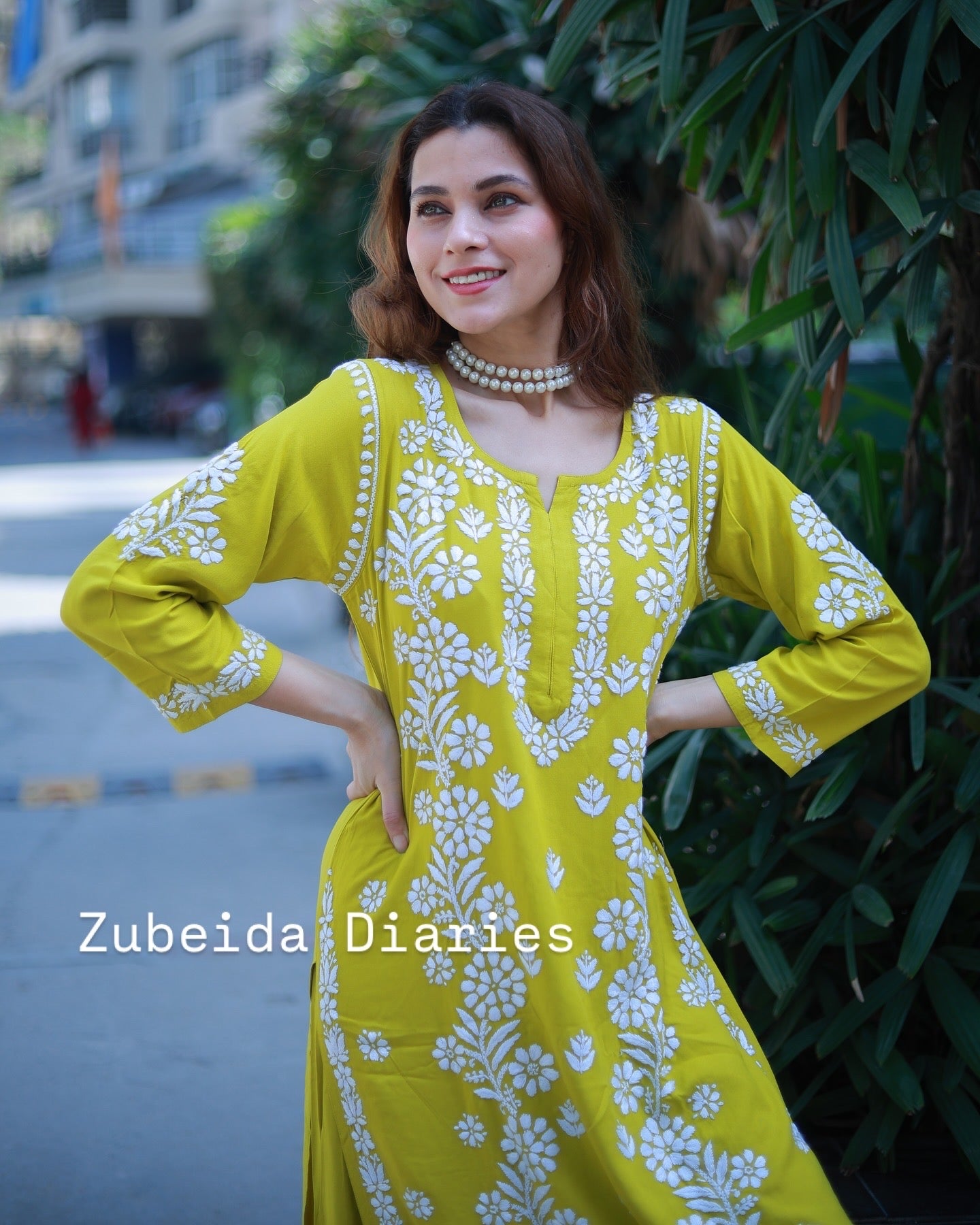 Lime Green ~ Rayon Kurta Palazzo Set