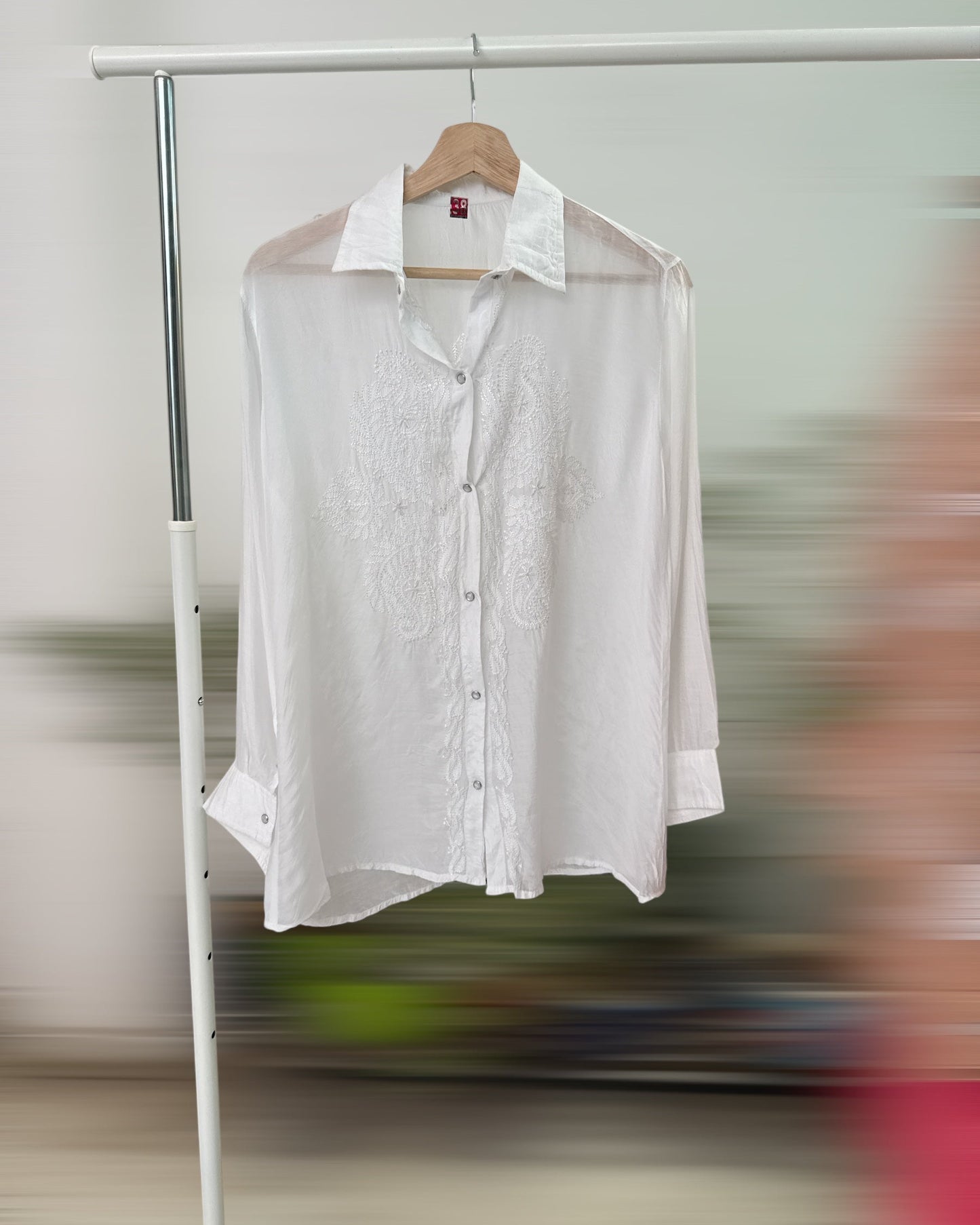 Muslin Hand embroidered Shirt