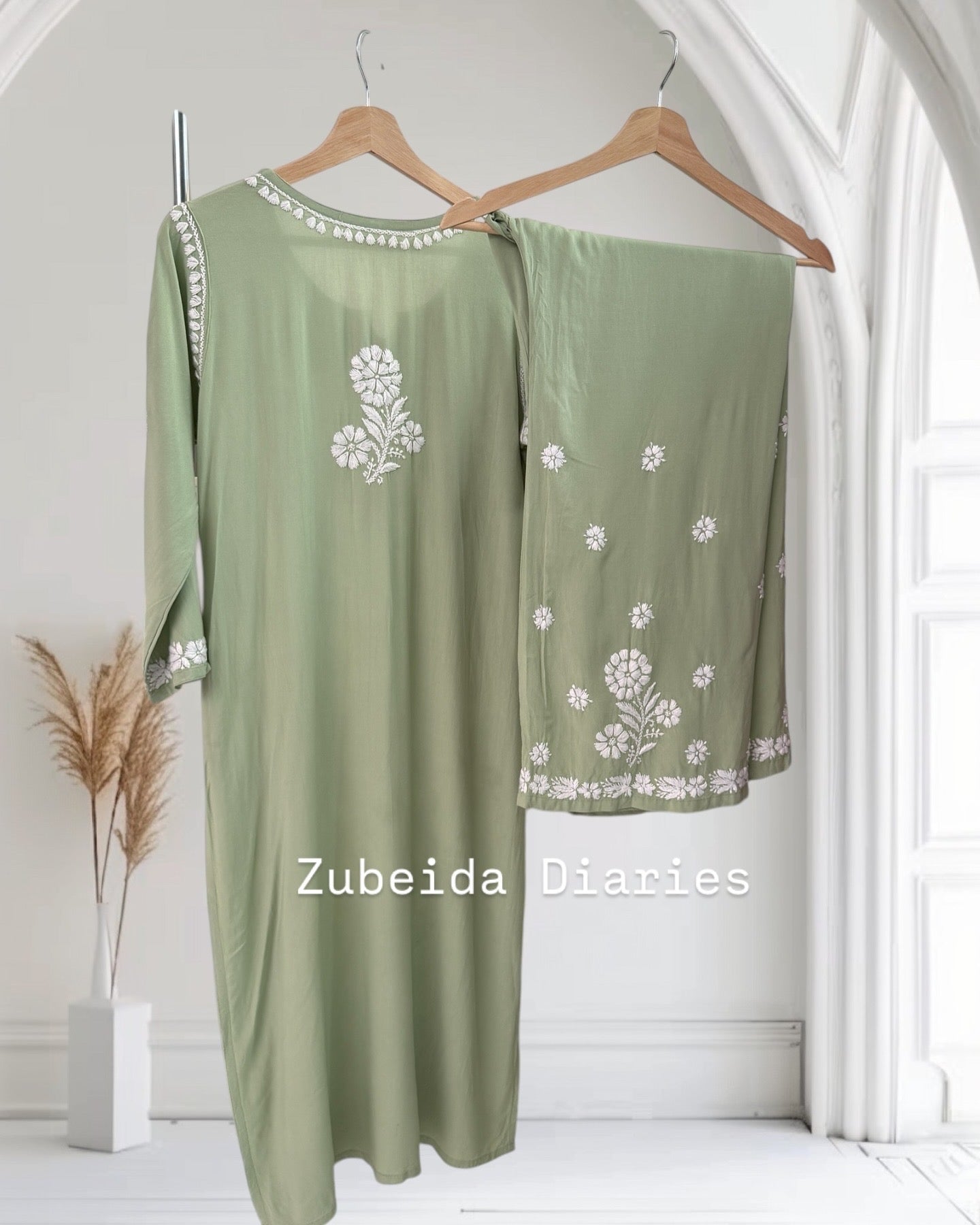 Pistachio Green ~ Rayon Kurta Palazzo Set