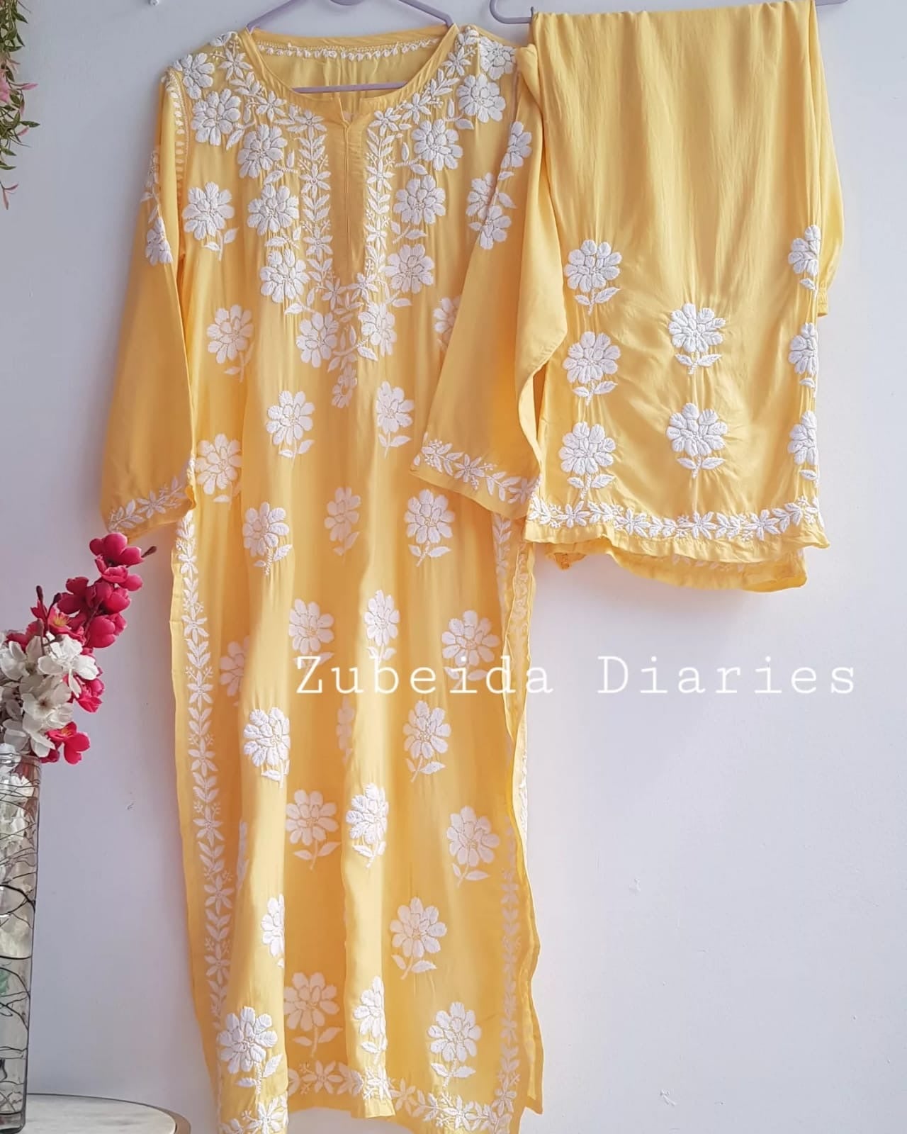 Pastel Yellow Modal Palazzo Set
