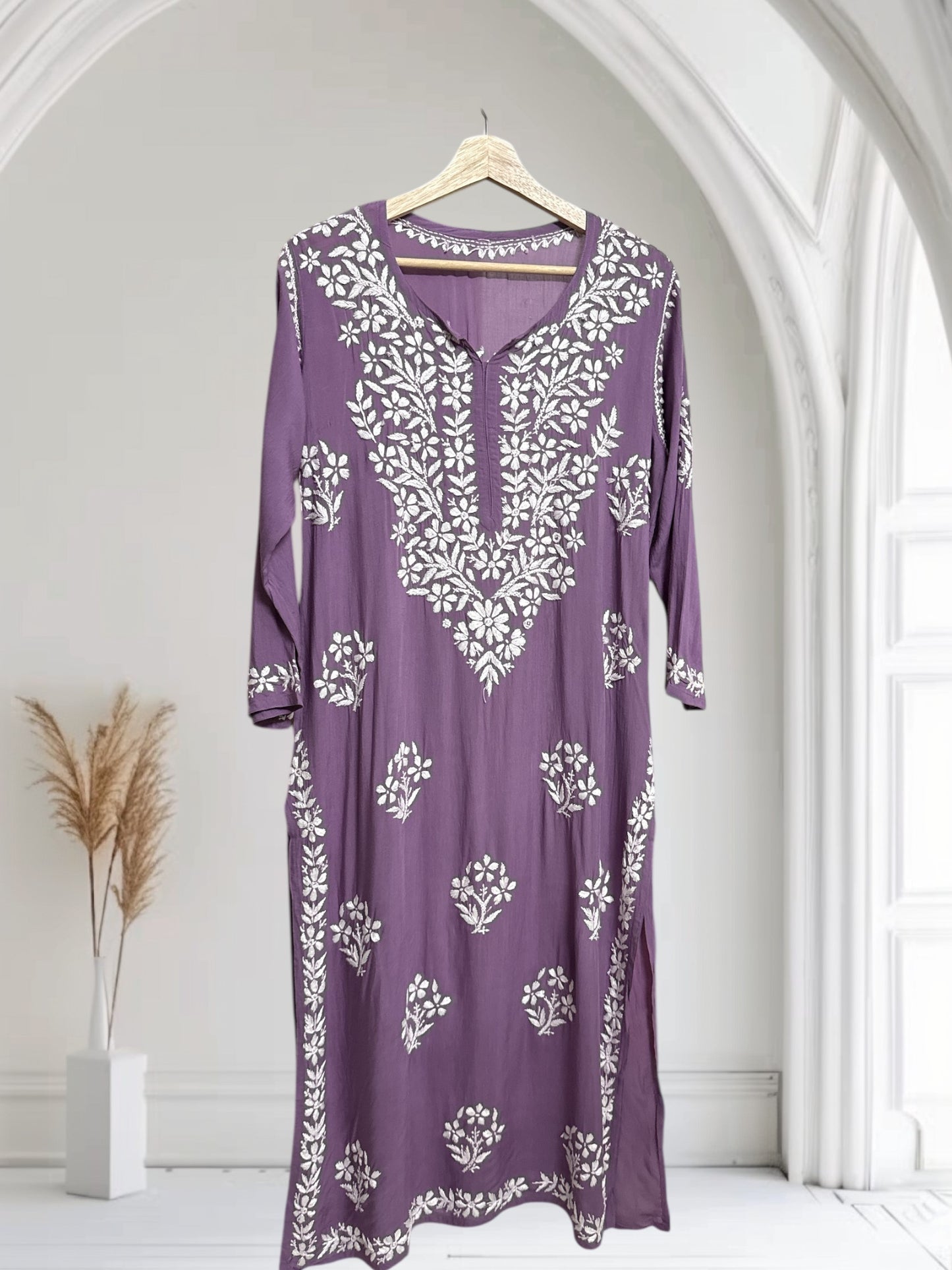 Nazakat Modal Kurta~Mauve
