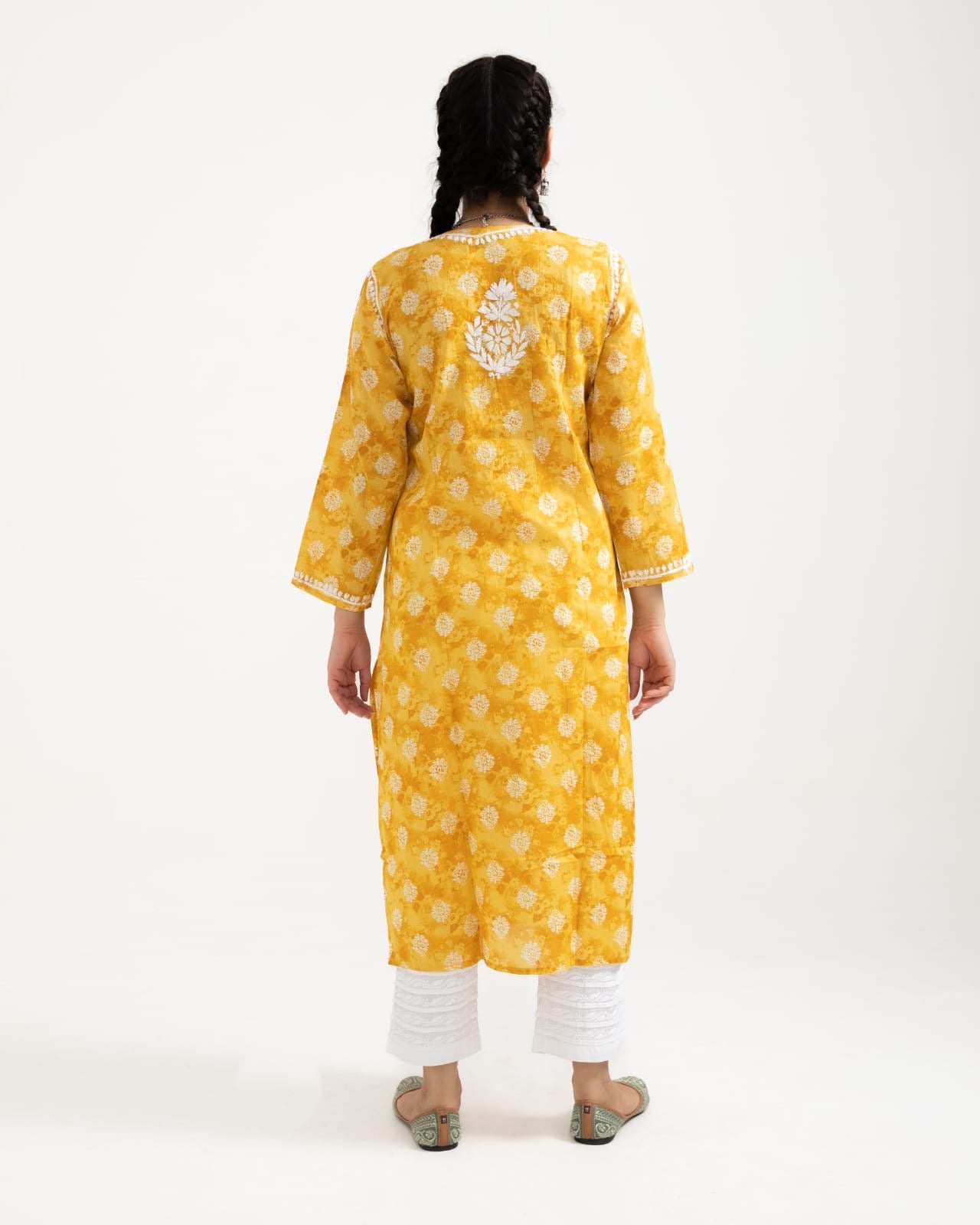 Mulmul Kurta in Yellow