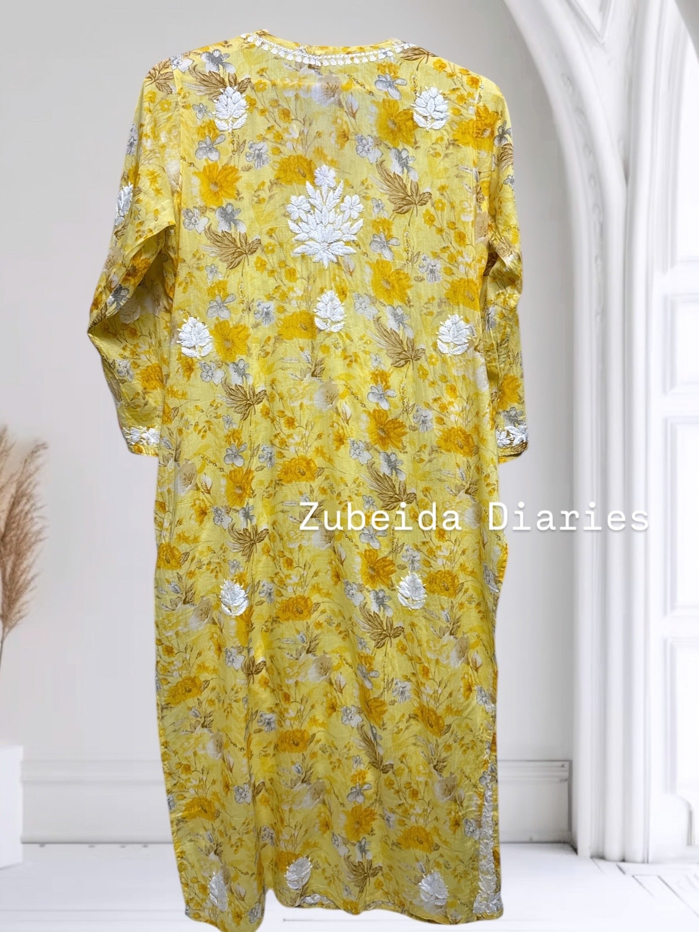 Ameyaa~Yellow Mulmul Cotton Kurta