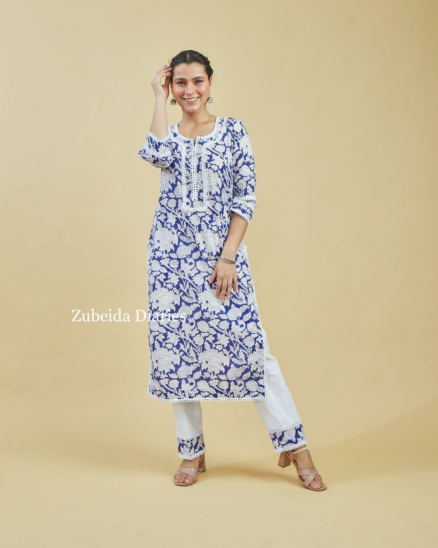 Kyra Lace Kurta Pants Set