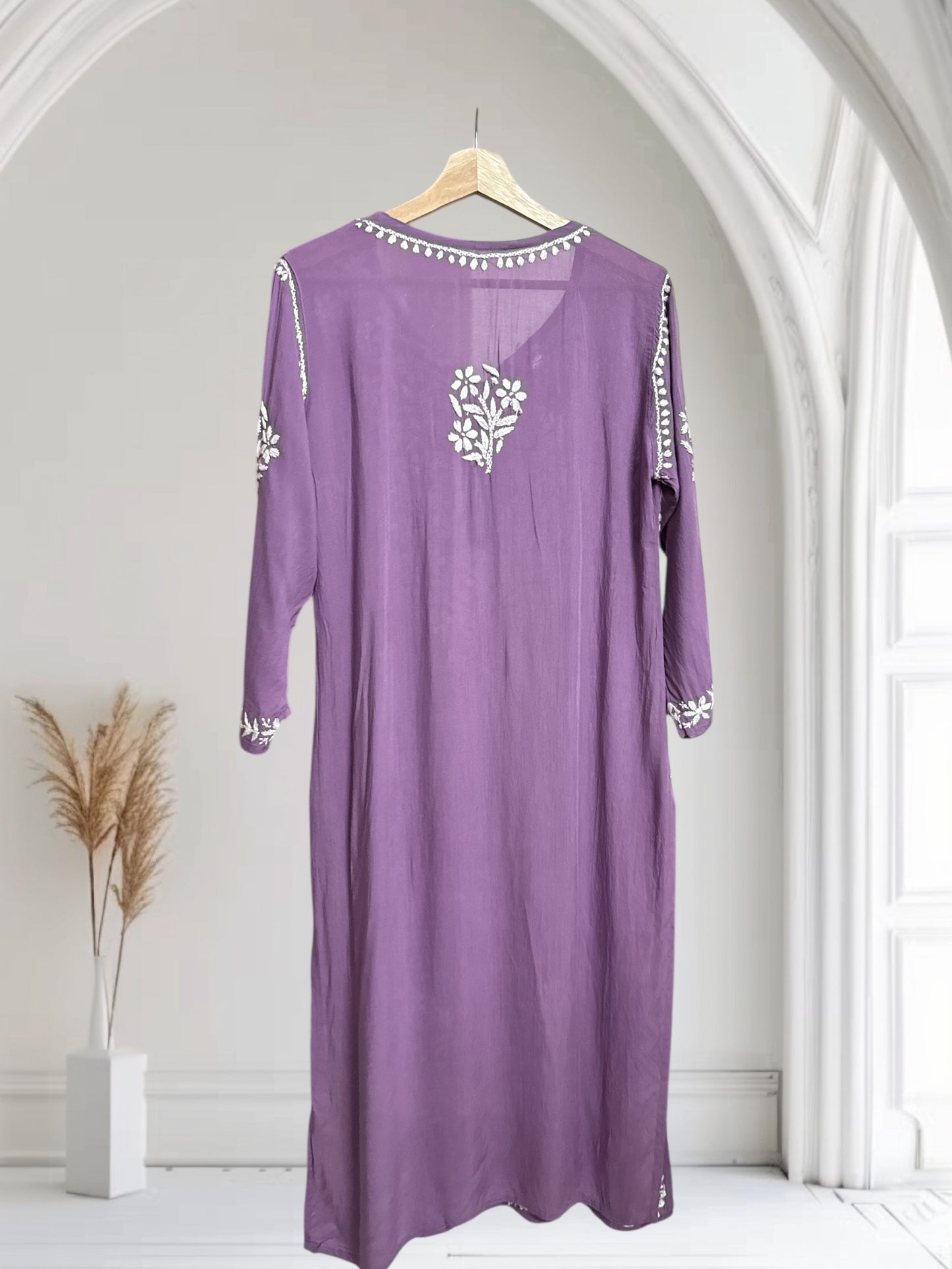 Nazakat Modal Kurta~Mauve
