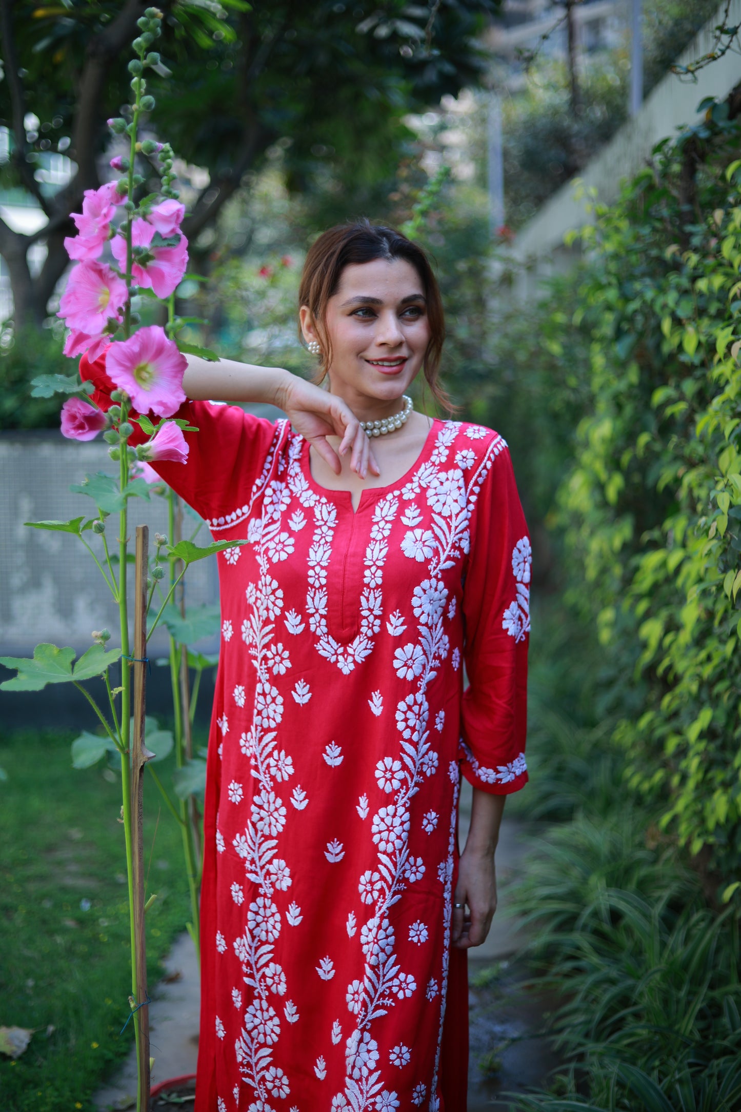 Hot Pink ~ Rayon Kurta Palazzo Set
