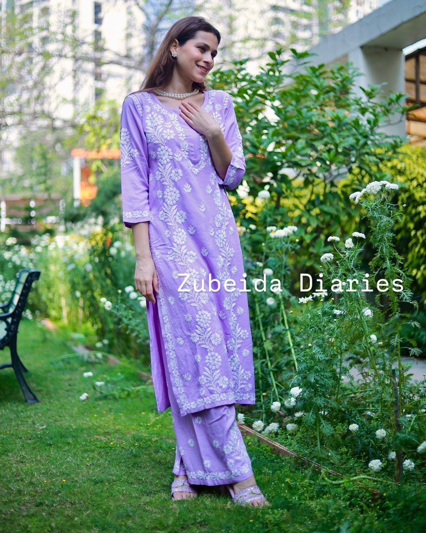 Lavender ~ Rayon Kurta Palazzo Set