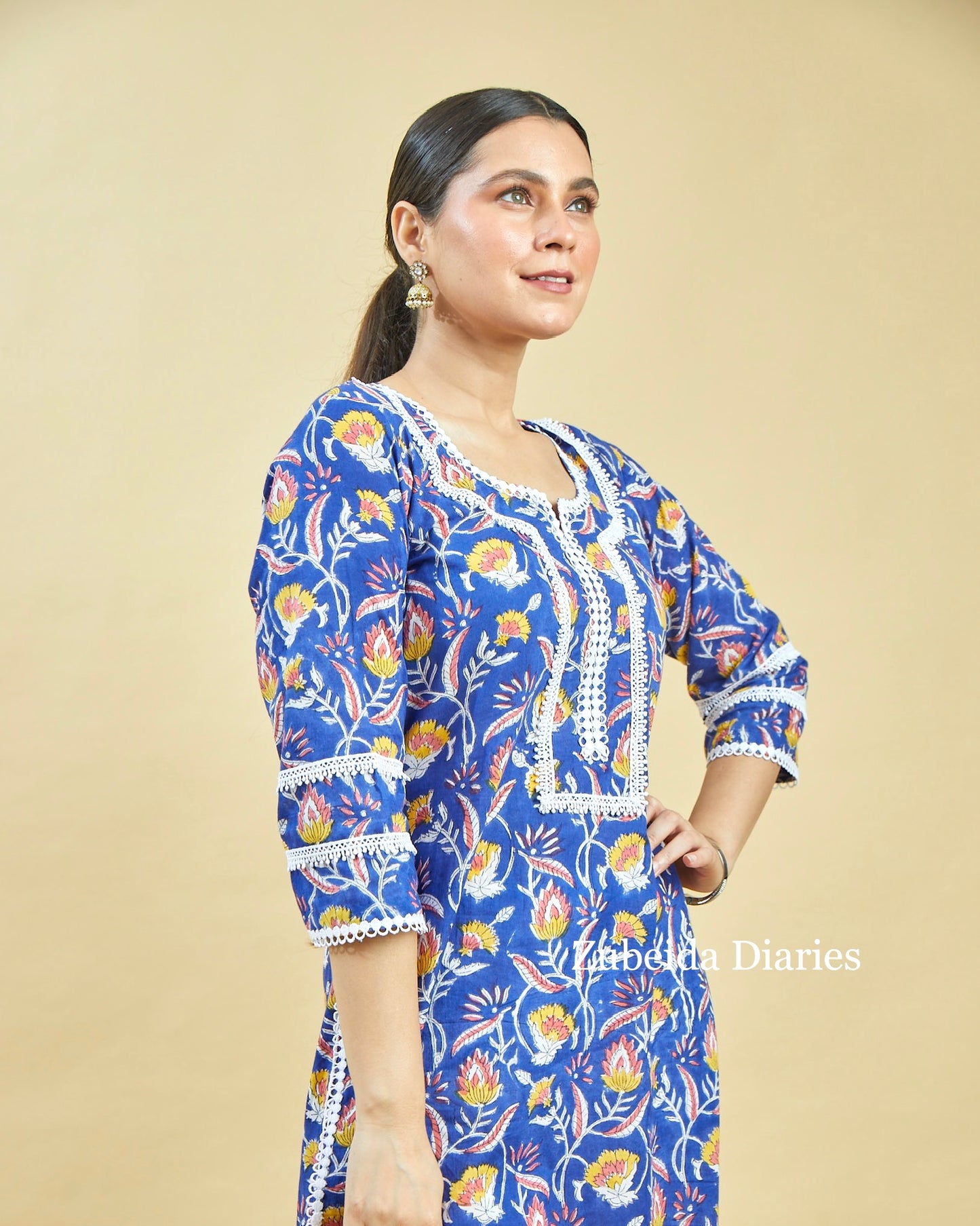 Kyra Lace Kurta Pants Set
