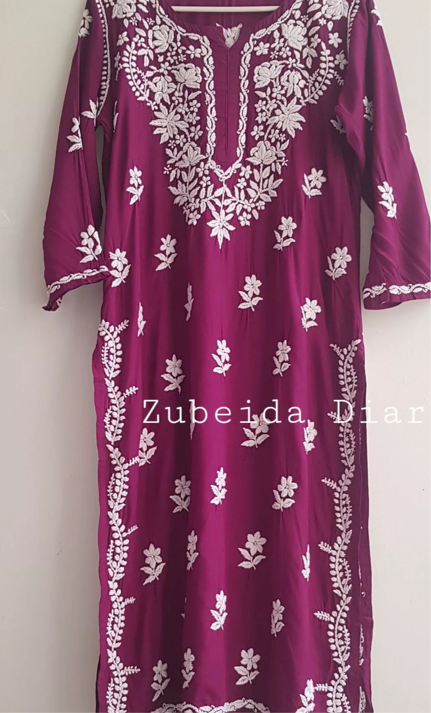 Zaha Modal Kurta - Purplish