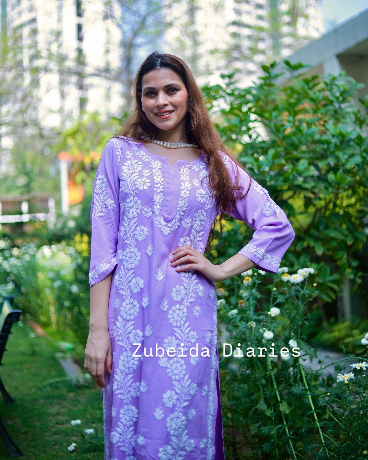 Lavender ~ Rayon Kurta Palazzo Set