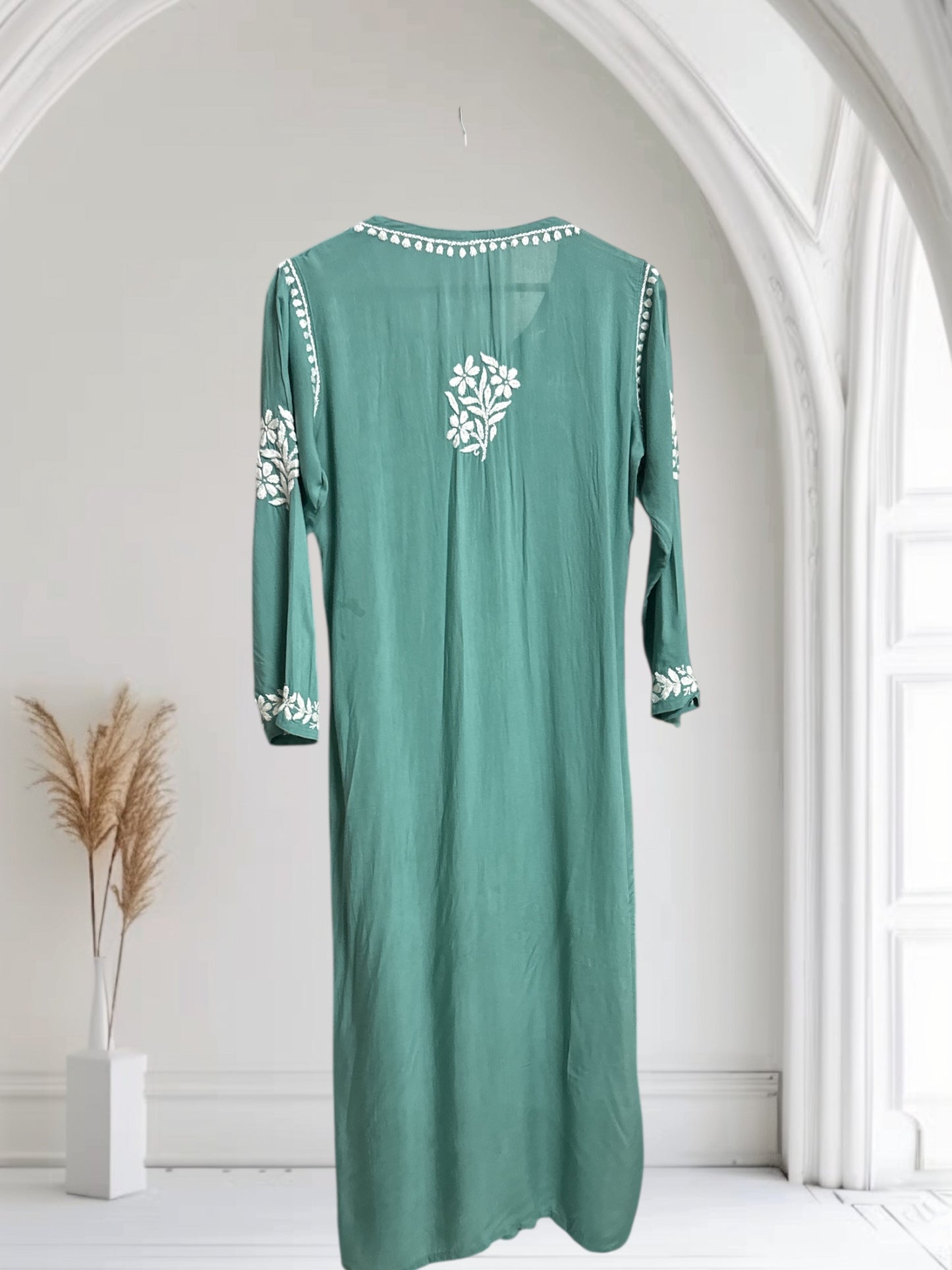 Nazakat Modal Kurta~Sage Green