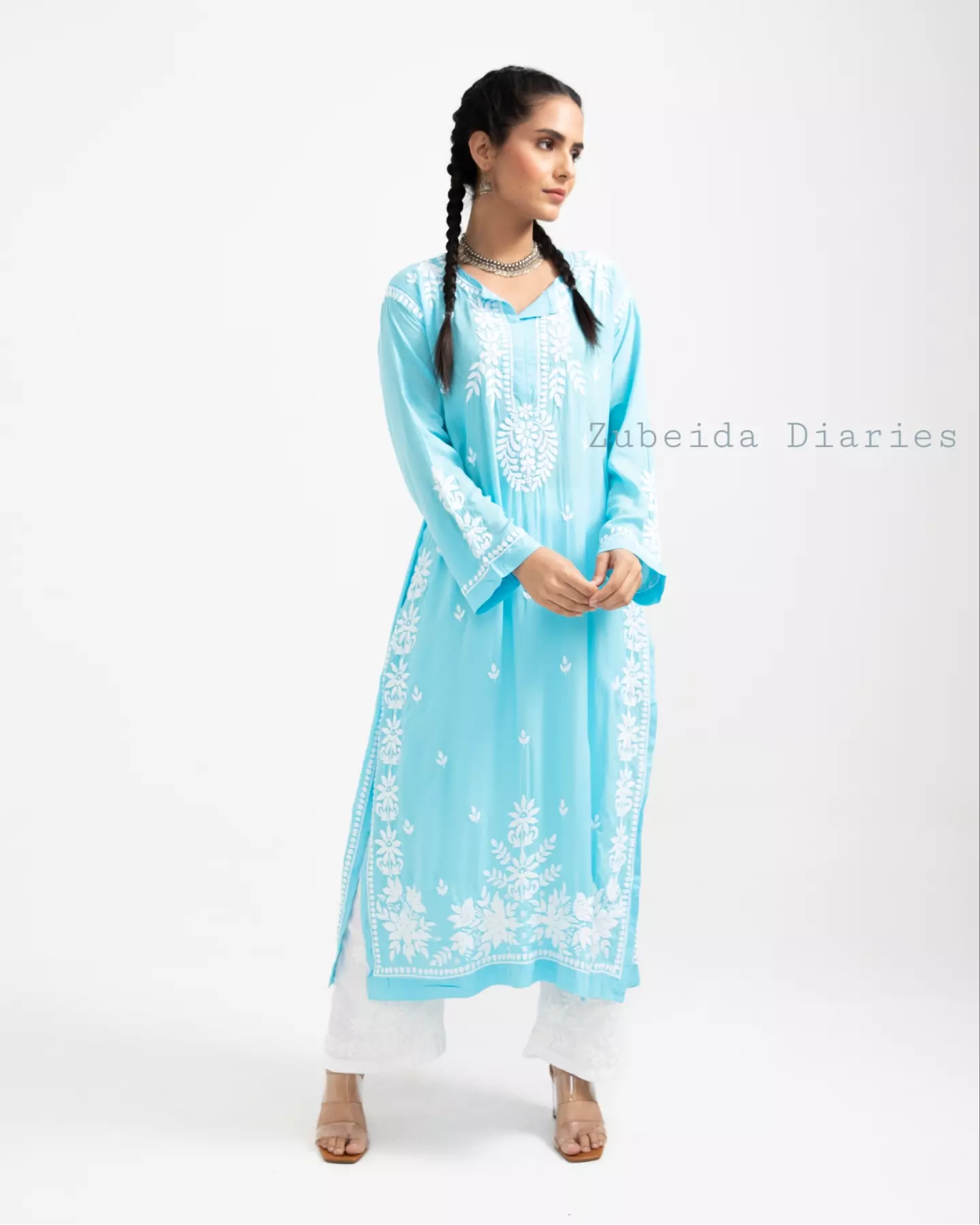 Premium~Nazakat Modal Kurta in Blue