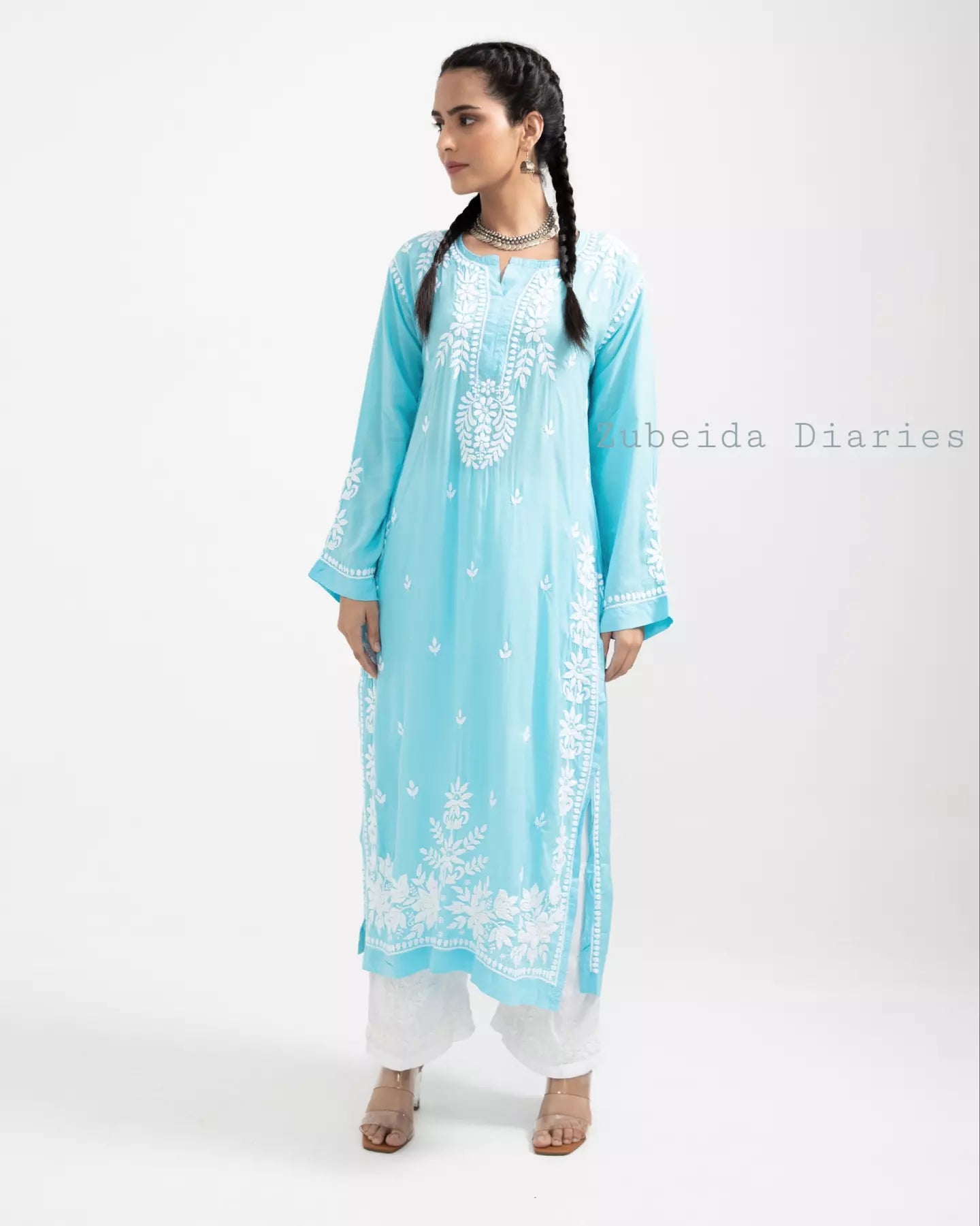Premium~Nazakat Modal Kurta in Blue