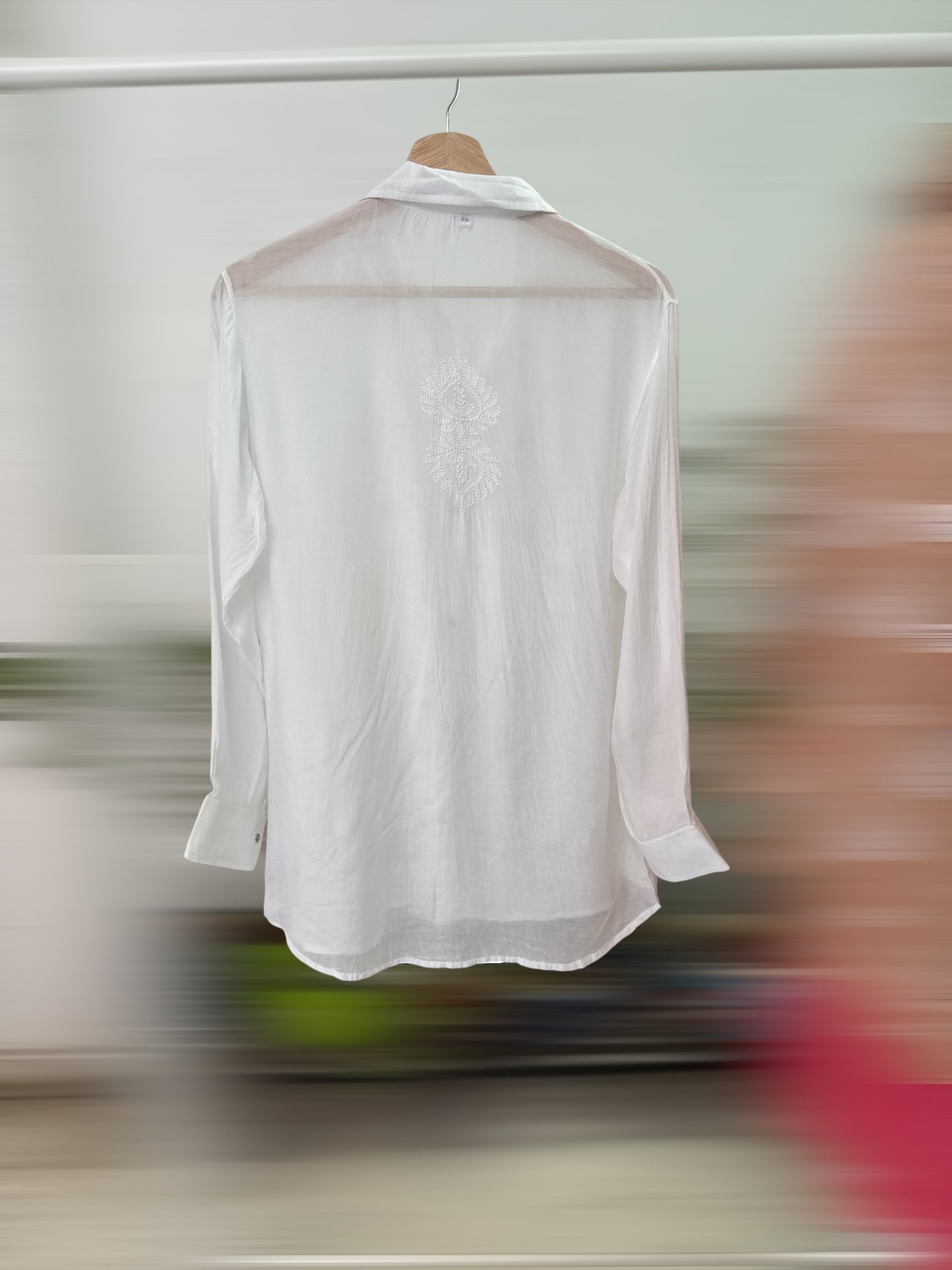 Muslin Hand embroidered Shirt
