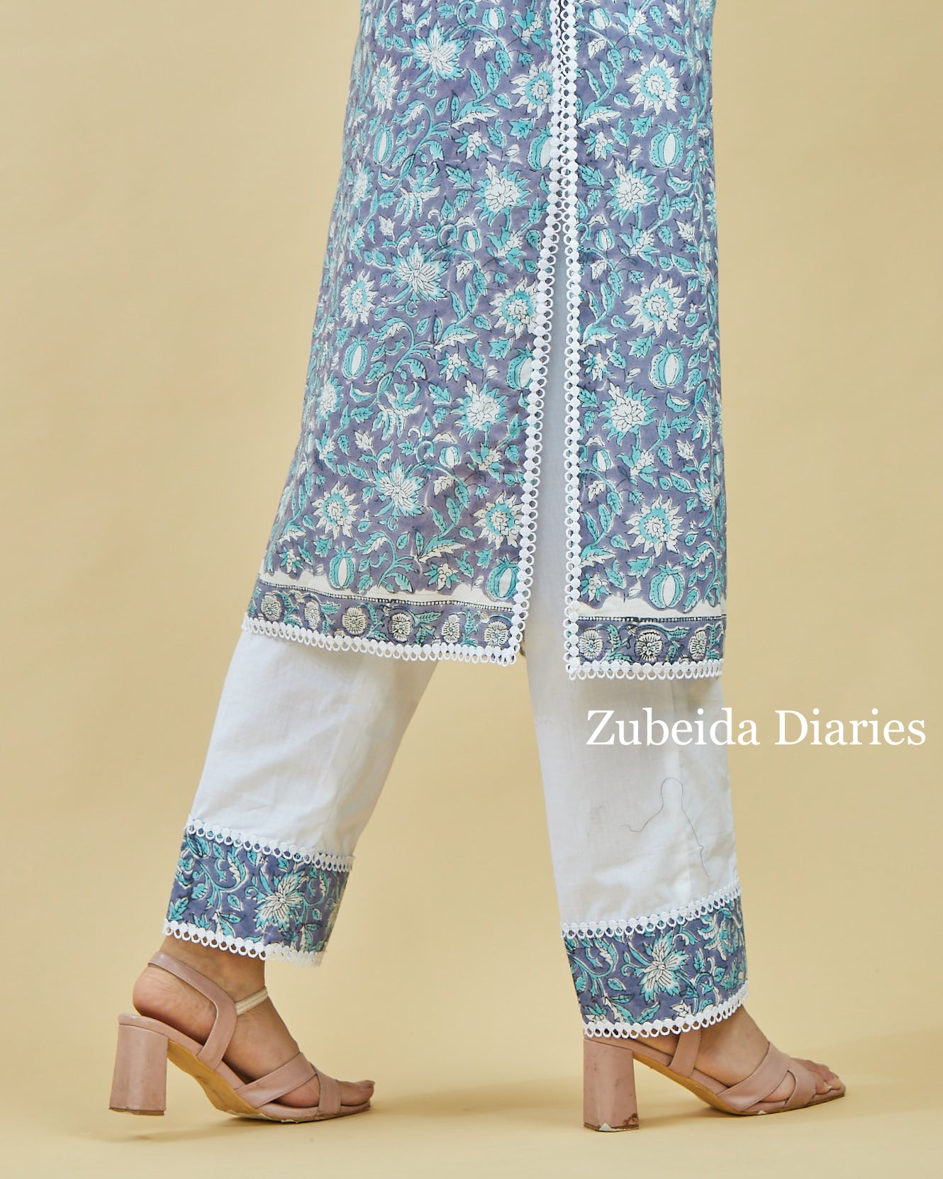 Kyra Lace Kurta Pants Set
