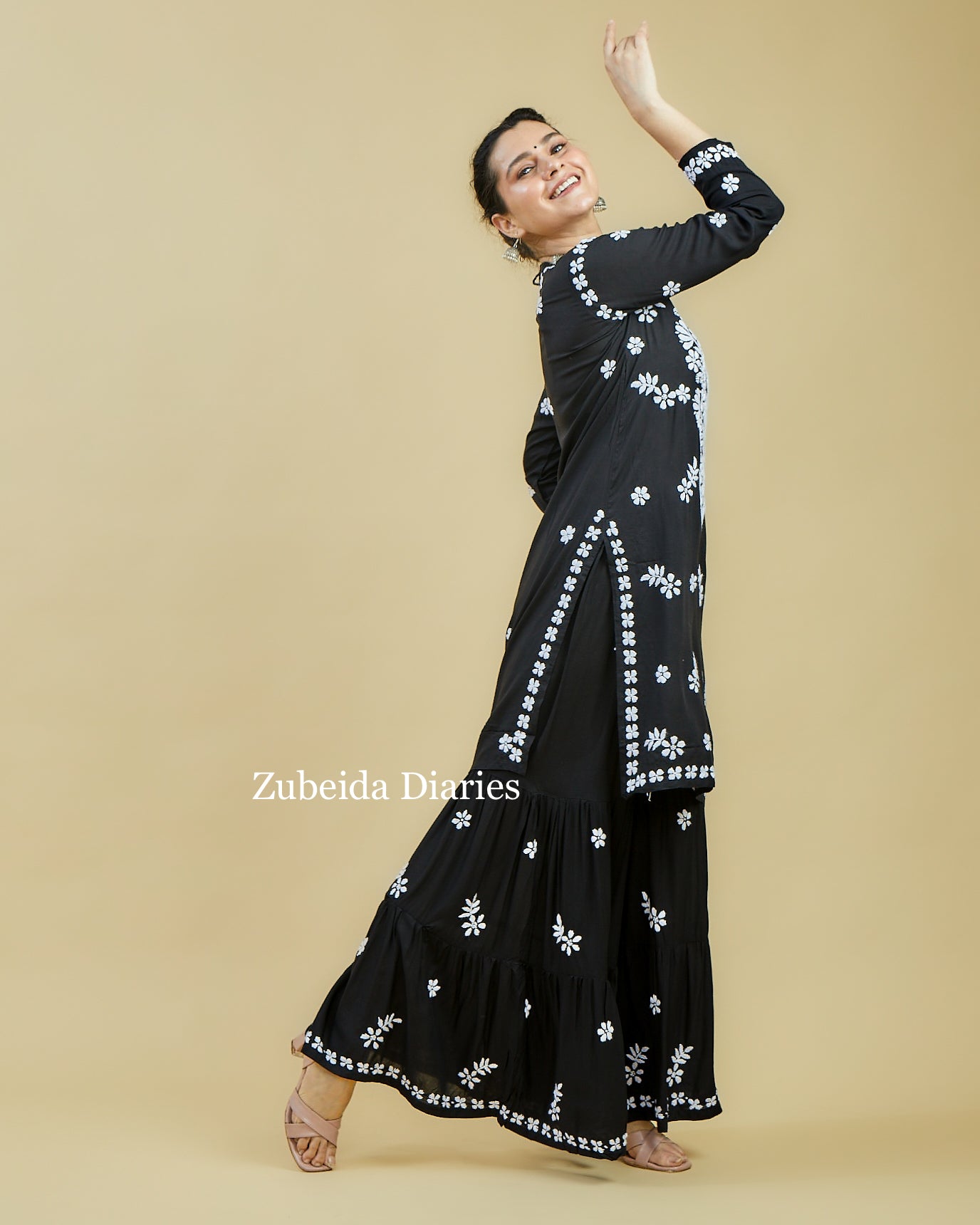 Aafreen Black Modal garara set