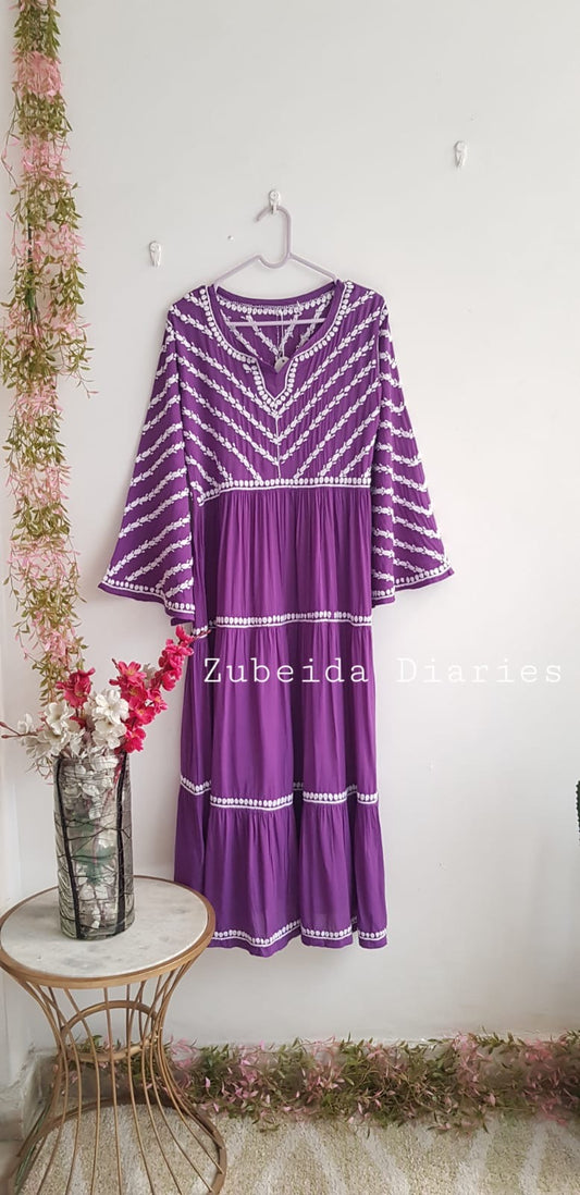 Zaha Modal Dress in Purple