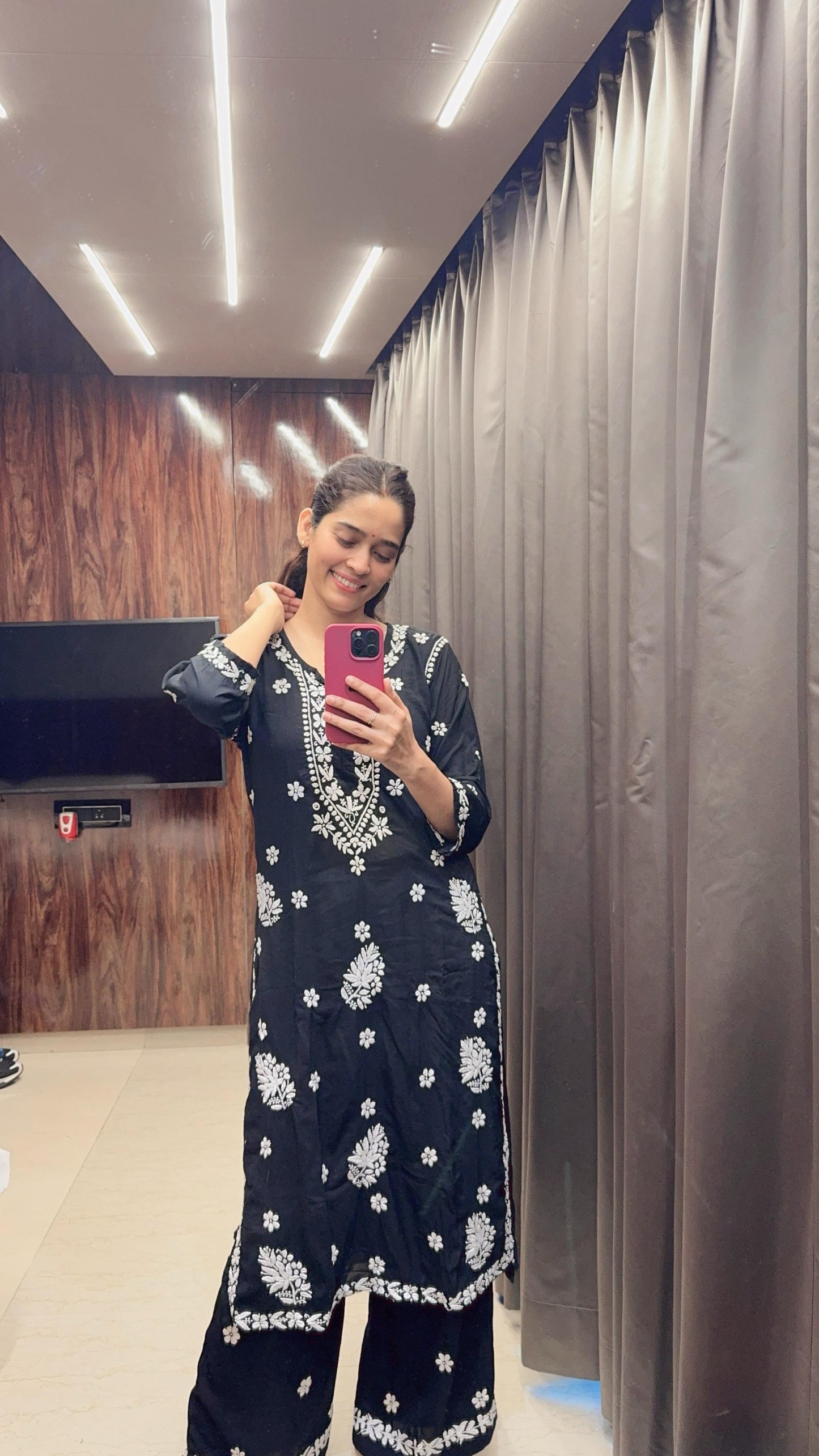 Neha S Arora in Black Nazneen Set