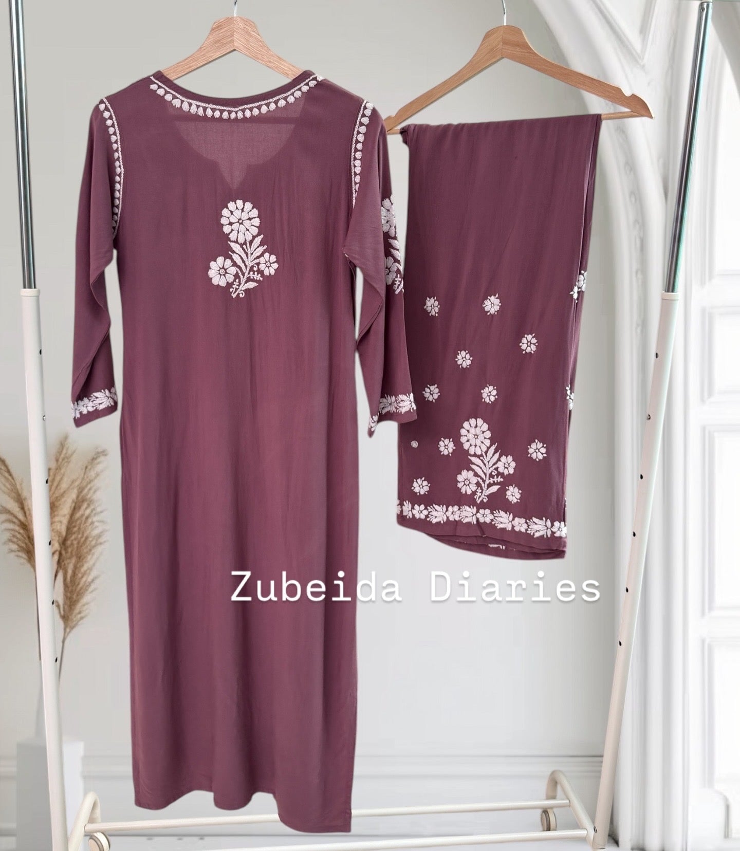 Mauve ~ Rayon Kurta Palazzo Set