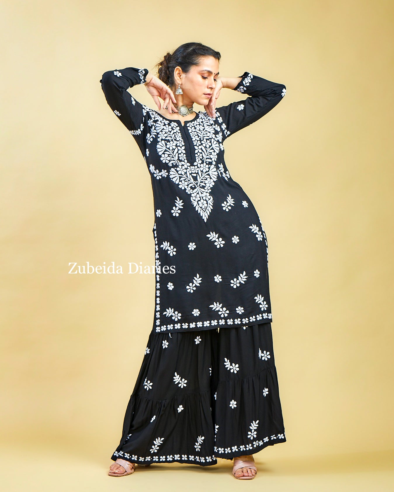 Aafreen Black Modal garara set