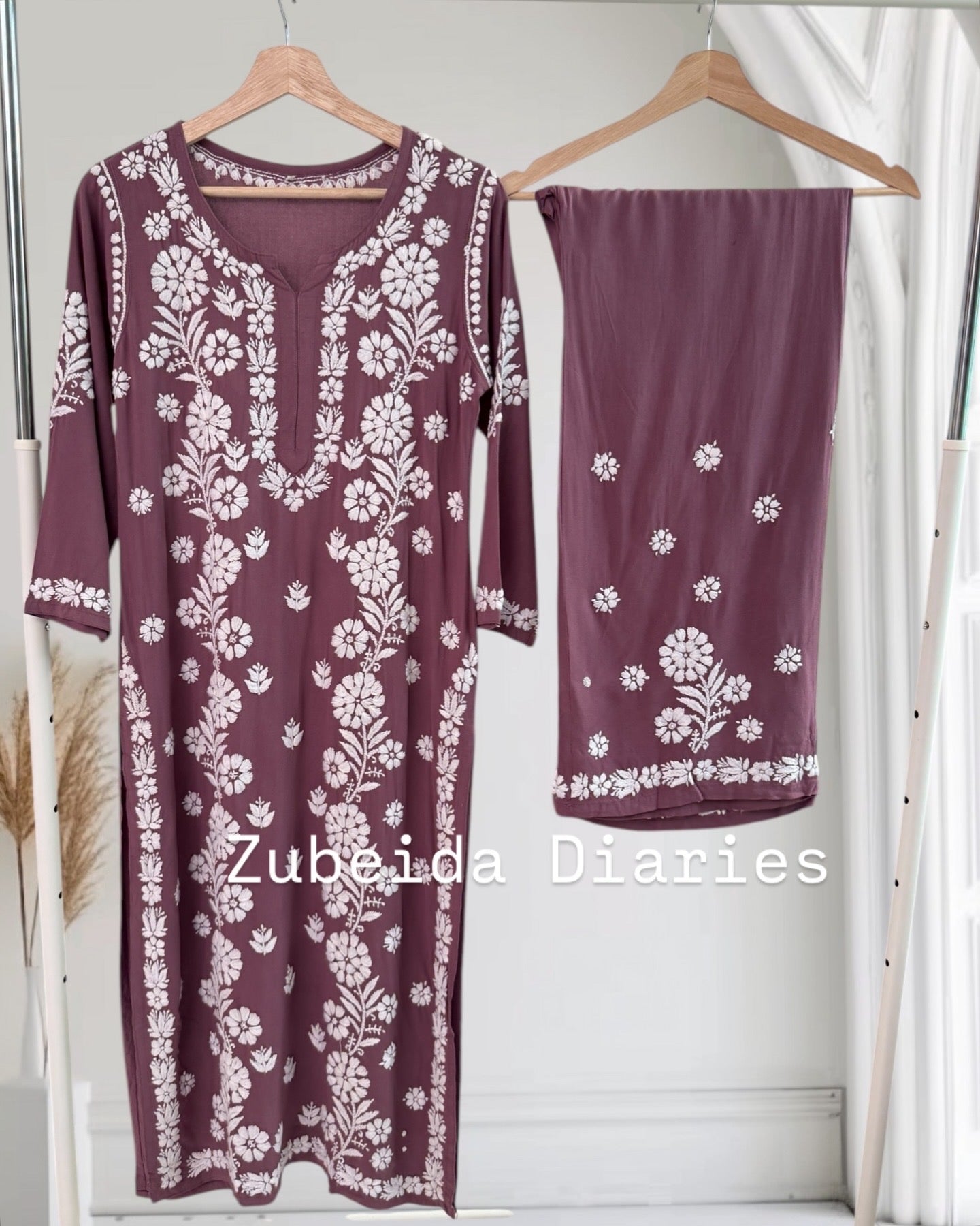 Mauve ~ Rayon Kurta Palazzo Set