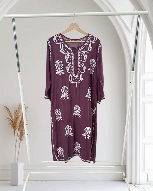 Rose Modal Kurtas ~ Mauve