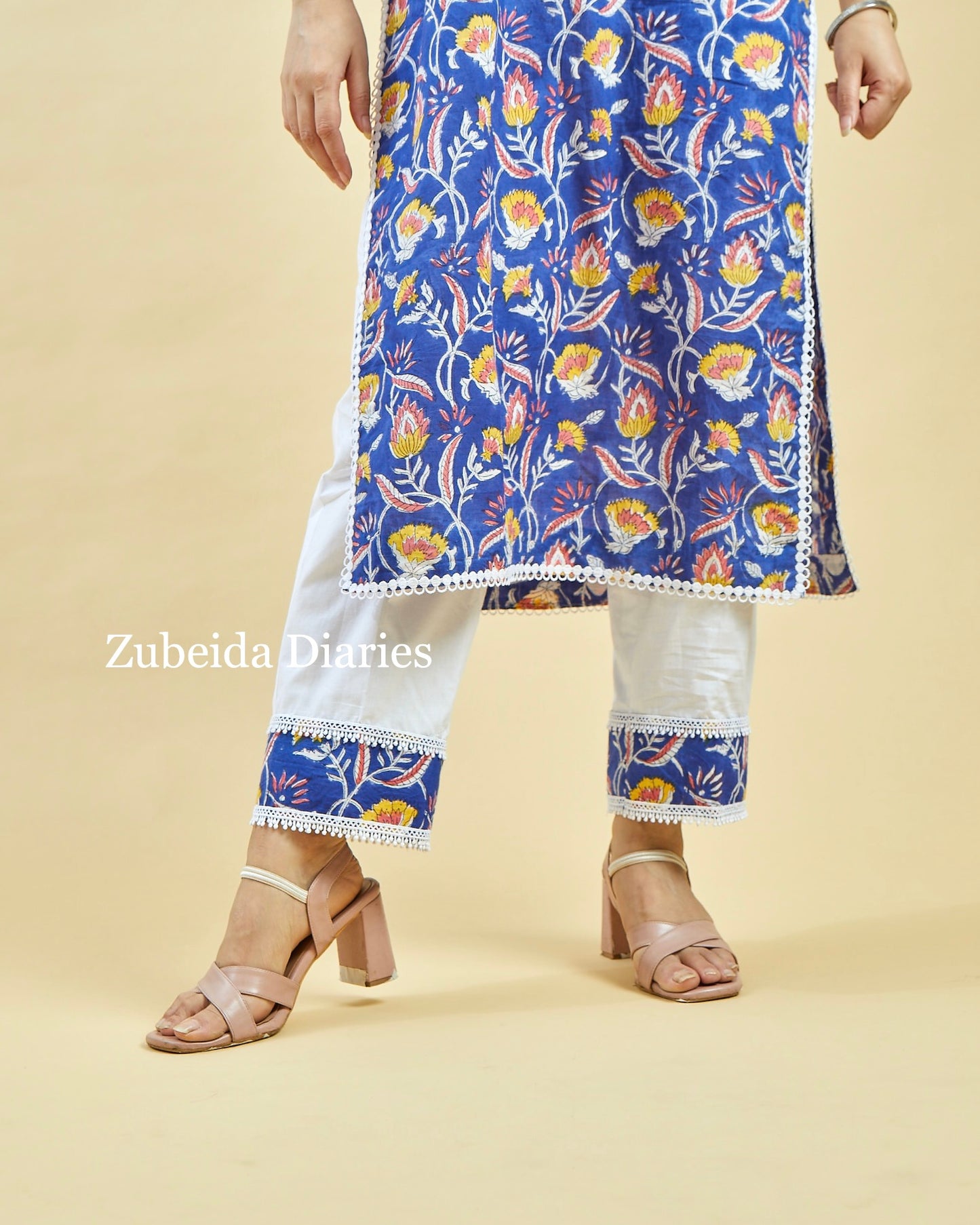 Kyra Lace Kurta Pants Set