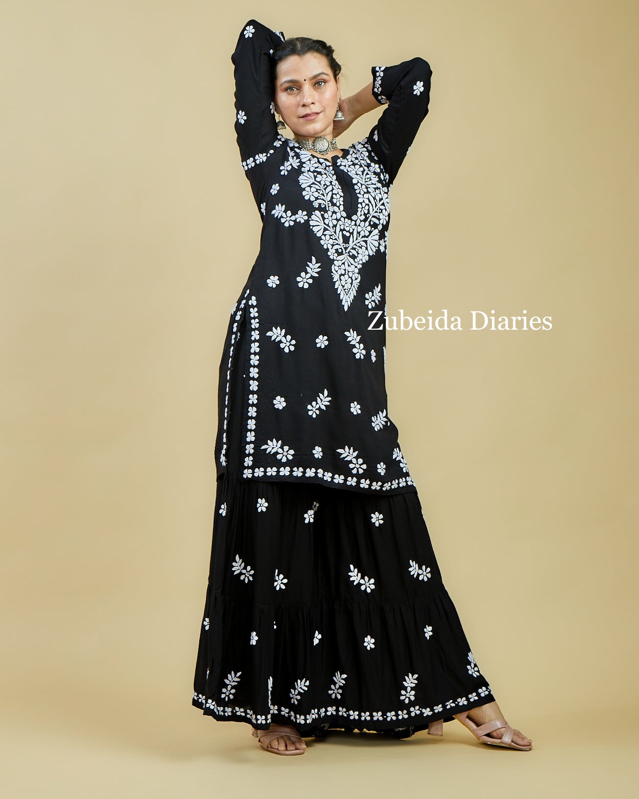 Aafreen Black Modal garara set