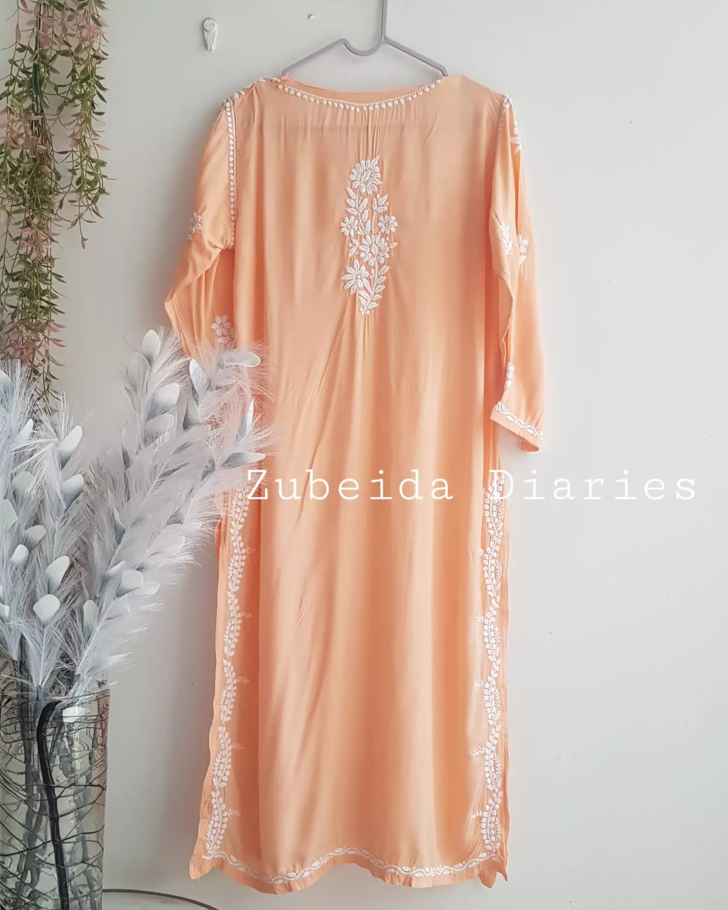Zaha Modal Kurta - Peach